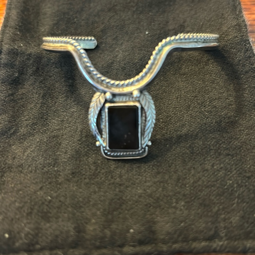 Sterling and onyx bracelet